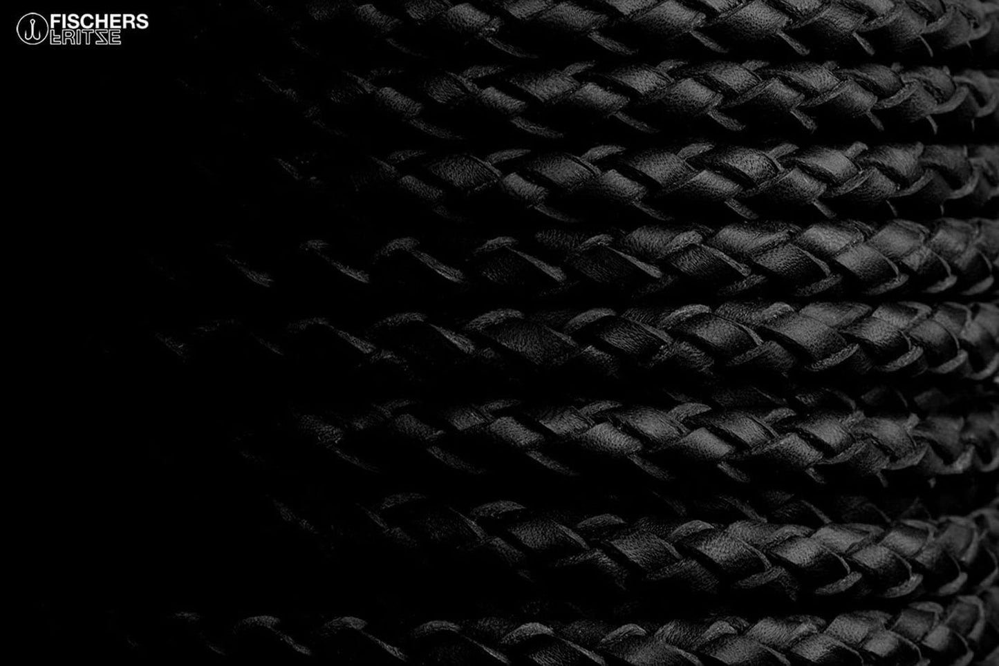 Hochwertiges, geflochtenes Leder schwarz aus der Region Alicante in Spanien