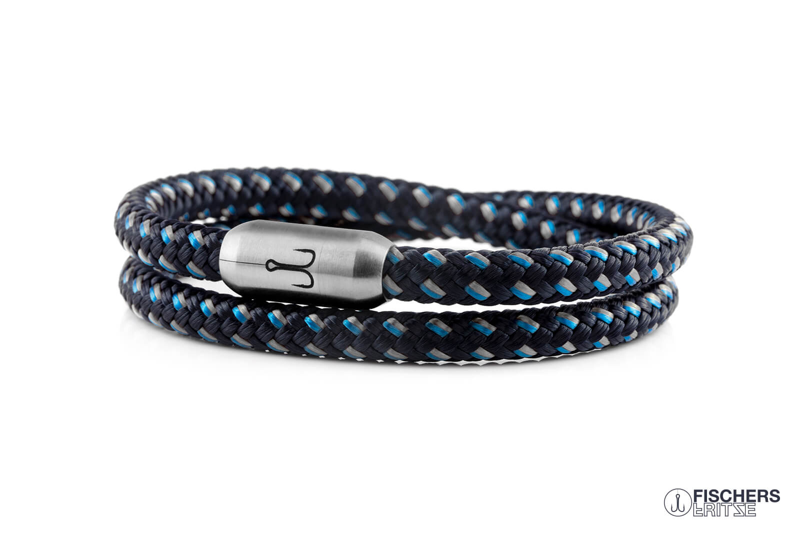 armband fischers fritze garnele segeltau marineblau grau stahlblau magnetverschluss maritim