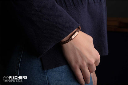 Leather King Crab Felice - Brown Braided