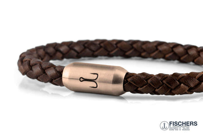 Leather King Crab Felice - Brown Braided