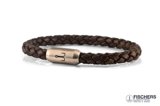 Leather King Crab Felice - Brown Braided
