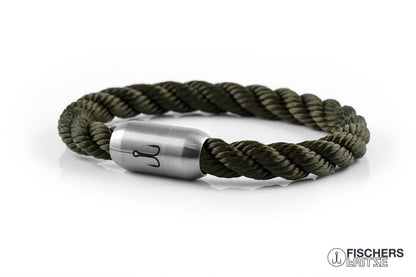 armband fischers fritze makrele oliv gruen gedreht segeltau