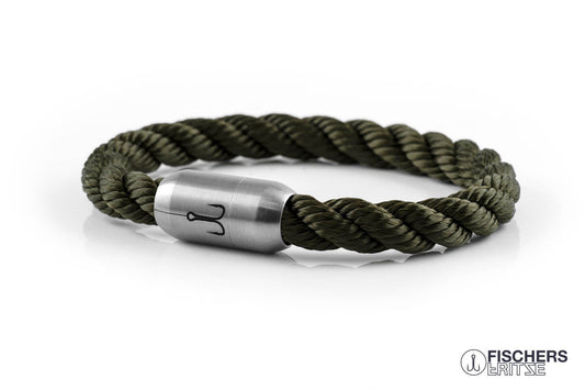 armband fischers fritze makrele oliv gruen gedreht segeltau