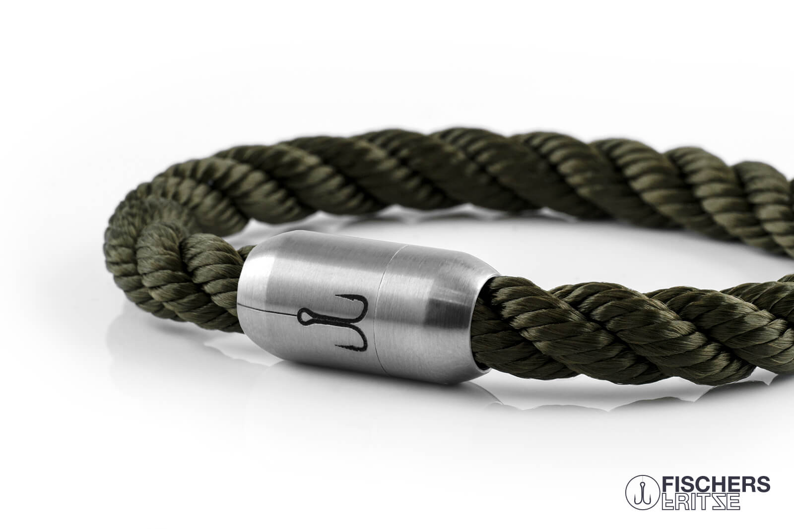 armband fischers fritze makrele olivgrün gedreht segeltau