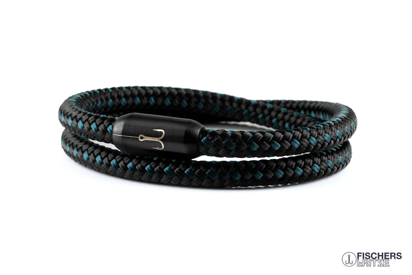 armband fischers fritze torpedogarnele friedrich schwarz petrol segeltau magnetverschluss maritim