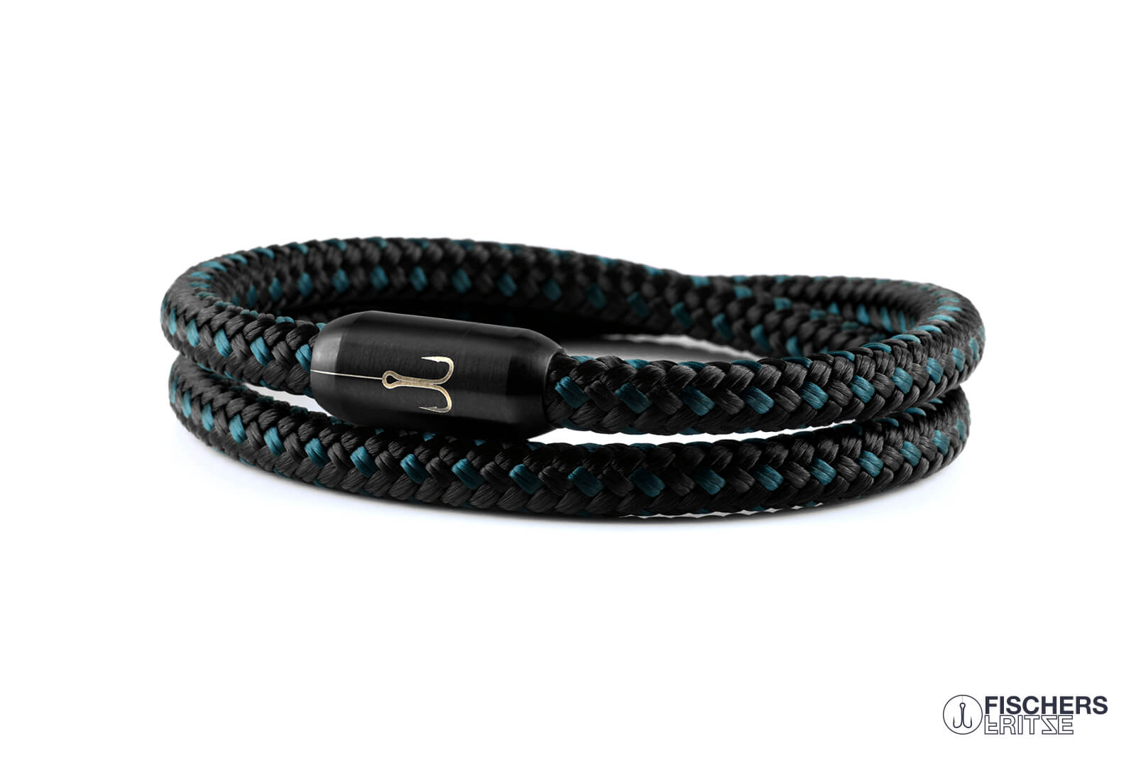 armband fischers fritze torpedogarnele friedrich schwarz petrol segeltau magnetverschluss maritim