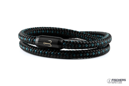 armband fischers fritze torpedogarnele friedrich schwarz petrol segeltau magnetverschluss maritim