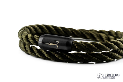 armband fischers fritze torpedogarnele gedreht olivgrün segeltau edelstahl
