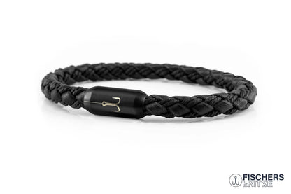 Leather Torpedo Crab Fiene - Black Braided