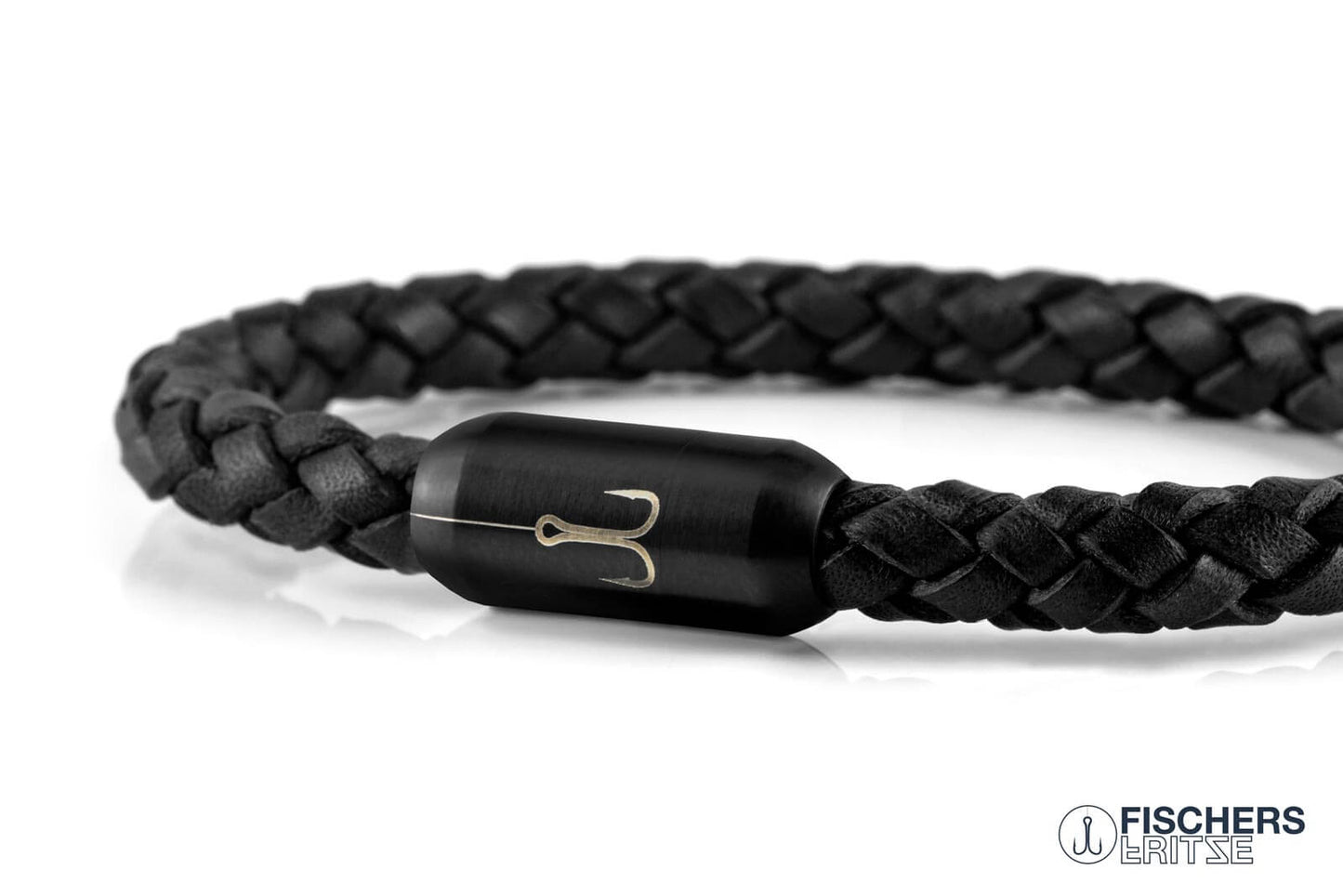 Leather Torpedo Crab Francisca - Black Braided