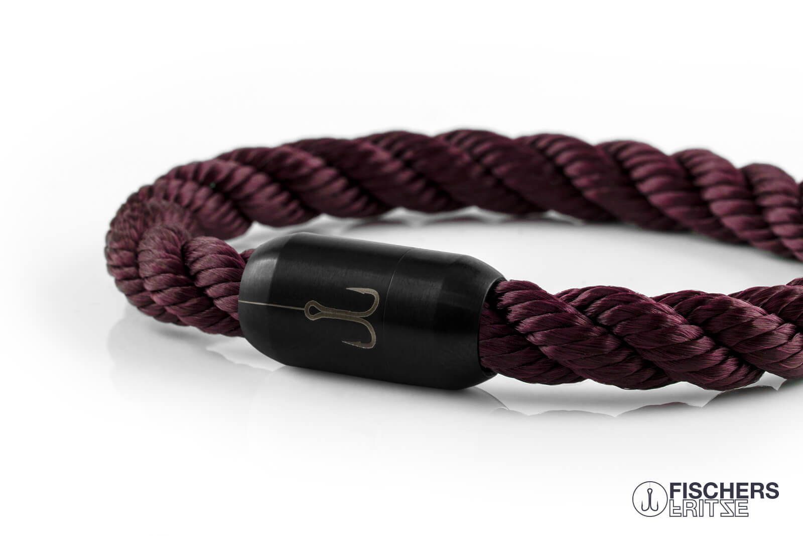 armband fischers fritze torpedomakrele dunkelrot gedreht segeltau maritim