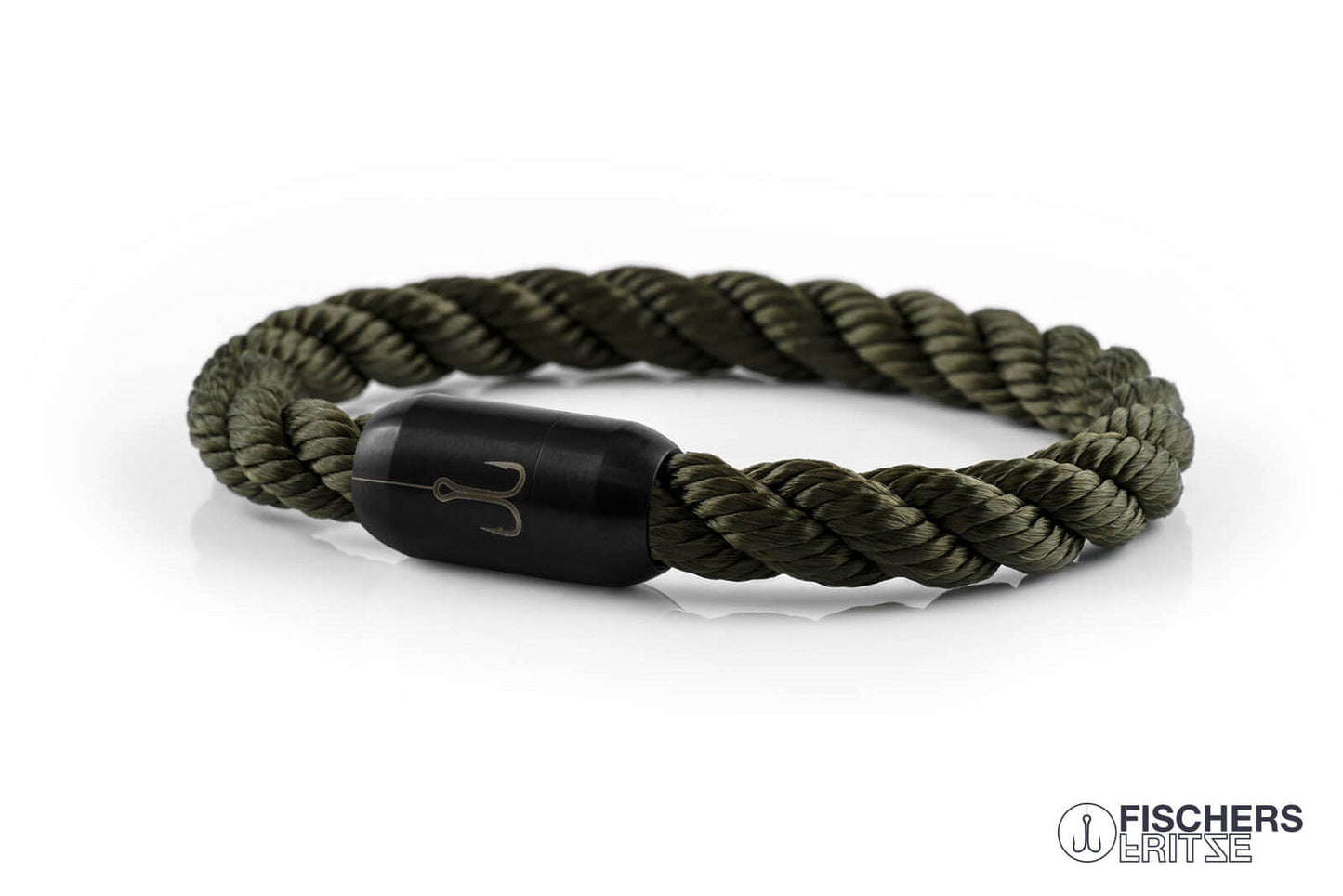 armband fischers fritze torpedomakrele oliv gruen gedreht segeltau