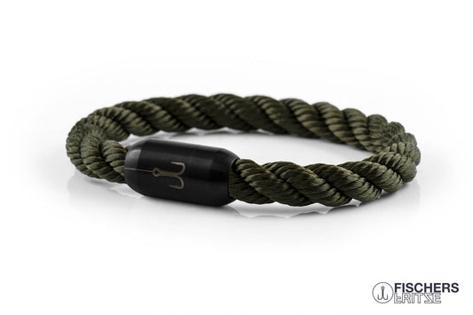 armband fischers fritze torpedomakrele oliv gruen gedreht segeltau