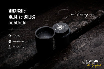 Leather Torpedo Crab Fiene - Black Braided