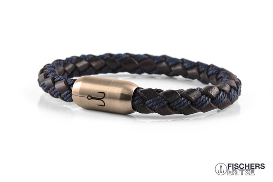 armband fischers fritze koenigsmakrele blau gedreht segeltau