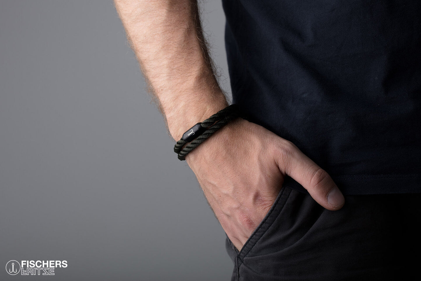fischers fritze armband torpedogarnele segeltau olivgruen gedreht jakob