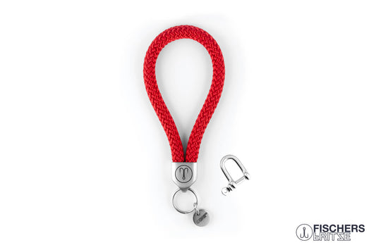 fischers fritze segeltau keychain schluesselanhaenger anker rot