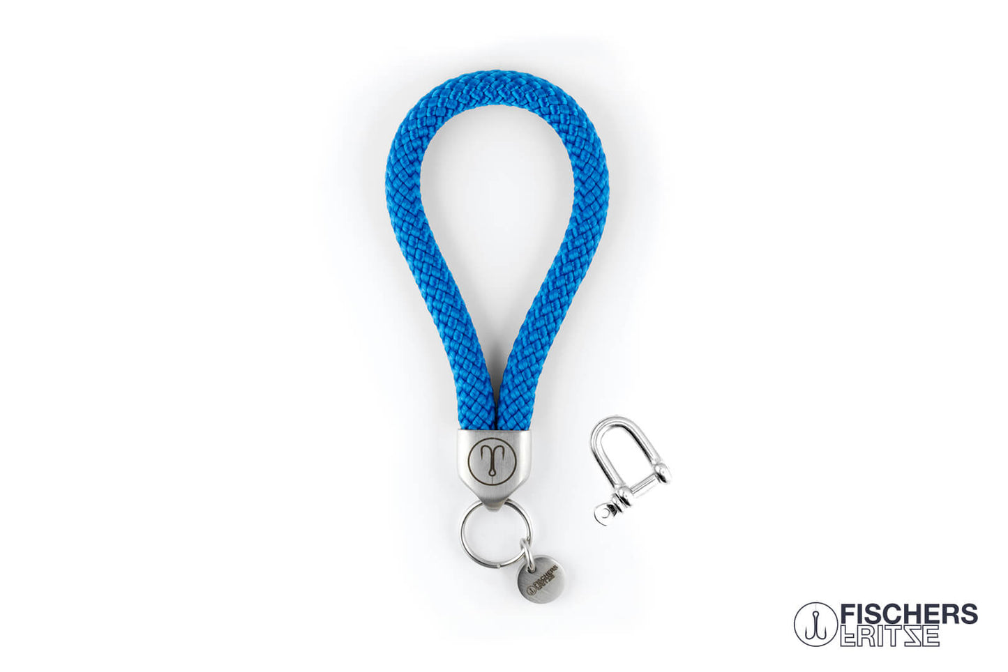 fischers fritze segeltau keychain schluesselanhaenger anker stahlblau